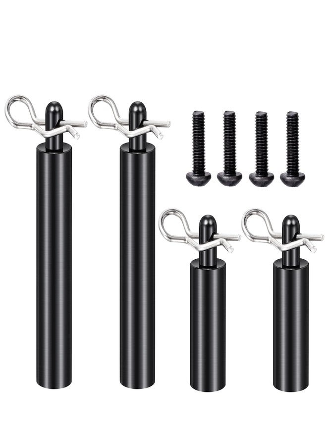 MORFUM RC Car Shell Holder Column Mounts Aluminum Body Mounts Car Shell Fixing Body Post with R Clips & Screws Compatible with 1/10 Tamiya Clod Buster 4×4×4 Monster RC Truck Car - Image 2